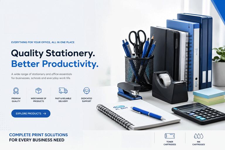 Al Bait Cover Banner - Quality Stationery. Better Productivity.